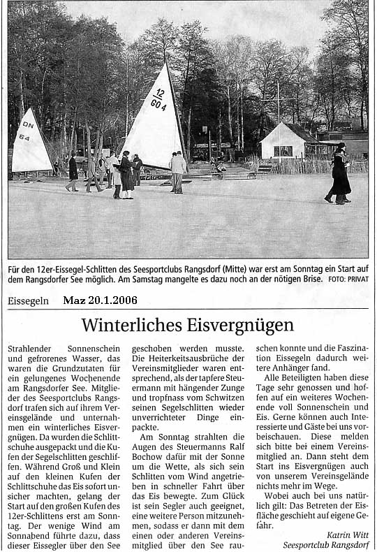 Scan eines Artikels in der Märkischen Allgemeinen Zeitung vom 01.01.2006